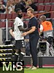 07.09.2025, Fussball WM-Qualifikation Europa 2025/26, 6.Spieltag,  Deutschland - Nordirland, im Rhein-Energie-Stadion Kln, v.l. Antonio Rdiger (Deutschland) und Trainer Julian Nagelsmann (Deutschland) 