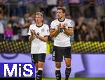 07.09.2025, Fussball WM-Qualifikation Europa 2025/26, 6.Spieltag,  Deutschland - Nordirland, im Rhein-Energie-Stadion Kln, Maximilian Beier (Deutschland) und Leon Goretzka (Deutschland) nach dem Spiel 