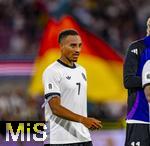 07.09.2025, Fussball WM-Qualifikation Europa 2025/26, 6.Spieltag,  Deutschland - Nordirland, im Rhein-Energie-Stadion Kln, Jamie Leweling (Deutschland) nachdenklich 