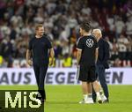 07.09.2025, Fussball WM-Qualifikation Europa 2025/26, 6.Spieltag,  Deutschland - Nordirland, im Rhein-Energie-Stadion Kln, nach dem Spiel, li: Trainer Julian Nagelsmann (Deutschland), re: Co-Trainer Benjamin Glck (Deutschland), Rudi Vller (Sportdirektor Deutschland).