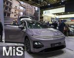 10.09.2025, Messe Mnchen IAA Mobility 2025 in Mnchen im Messegelnde Riem. Am Messestand der Chinesischen Firma Xpeng, ein brsennotierter Elektroautohersteller aus Guangzhou (China). Im Programm gibt es Mittelklasse, Obere Mittelklasse, Vans und SUVs. Hier der G6.