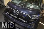 10.09.2025, Messe Mnchen IAA Mobility 2025 in Mnchen im Messegelnde Riem.  VWs Robotertaxi, der Autonom fahrende Elektrobus ID.Buzz AD.