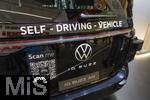 10.09.2025, Messe Mnchen IAA Mobility 2025 in Mnchen im Messegelnde Riem.  VWs Robotertaxi, der Autonom fahrende Elektrobus ID.Buzz AD.