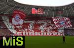 13.09.2025, Fussball Bundesliga 2025/2026, 3.Spieltag, FC Bayern Mnchen - Hamburger SV in der Allianz-Arena Mnchen,  Choregrafie der Sdkurve


