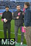 14.09.2025, Fussball 3. Liga 2025/2026, 5.Spieltag, TSV 1860 Mnchen - TSV Havelse, im Stadion an der Grnwalder Strasse Mnchen, Morris Schrter (Deutschland) und Markus Schwabl (li, Deutschland) beim Interview.


