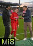 14.09.2025, Fussball 3. Liga 2025/2026, 5.Spieltag, TSV 1860 Mnchen - TSV Havelse, im Stadion an der Grnwalder Strasse Mnchen, Florian Riedel (TSV Havelse) ist Spieler und Sportdirektor und gibt hier noch ein Interview, Markus Schabl (li, Deutschland).

