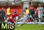 14.09.2025, Fussball 3. Liga 2025/2026, 5.Spieltag, TSV 1860 Mnchen - TSV Havelse, im Stadion an der Grnwalder Strasse Mnchen, v.l. Dominic Minz (TSV Havelse) gegen Patrick Hobsch (TSV 1860 Mnchen) 

