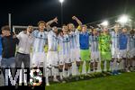 14.09.2025, Fussball 3. Liga 2025/2026, 5.Spieltag, TSV 1860 Mnchen - TSV Havelse, im Stadion an der Grnwalder Strasse Mnchen, Schlussjubel 1860 Mnchen , Samuel Althaus (TSV 1860 Mnchen), Patrick Hobsch (TSV 1860 Mnchen), Max Christiansen (TSV 1860 Mnchen), Jesper Verlaat (TSV 1860 Mnchen), Torwart Paul Bachmann (1860 Mnchen), Sigurd Haugen (TSV 1860 Mnchen), Torwart Thomas Dhne (TSV 1860 Mnchen), Raphael Schifferl (TSV 1860 Mnchen), Florian Niederlechner (TSV 1860 Mnchen), Sean Dulic (TSV 1860 Mnchen), 