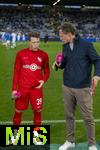 14.09.2025, Fussball 3. Liga 2025/2026, 5.Spieltag, TSV 1860 Mnchen - TSV Havelse, im Stadion an der Grnwalder Strasse Mnchen, Florian Riedel (TSV Havelse) am Magenta-Mikrofon