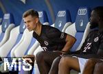 20.09.2025, Fussball Bundesliga 2025/2026, 4.Spieltag, TSG 1899 Hoffenheim - FC Bayern Mnchen, in der PreZero-Arena (Sinsheim). v.l. Joshua Kimmich (FC Bayern Mnchen) und Dayot Upamecano (FC Bayern Mnchen) 


