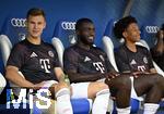 20.09.2025, Fussball Bundesliga 2025/2026, 4.Spieltag, TSG 1899 Hoffenheim - FC Bayern Mnchen, in der PreZero-Arena (Sinsheim). v.l. Joshua Kimmich (FC Bayern Mnchen) und Dayot Upamecano (FC Bayern Mnchen) 


