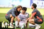 20.09.2025, Fussball Bundesliga 2025/2026, 4.Spieltag, TSG 1899 Hoffenheim - FC Bayern Mnchen, in der PreZero-Arena (Sinsheim). Min-jae Kim (Bayern Mnchen, Minjae Kim) verletzt,


