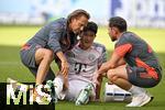 20.09.2025, Fussball Bundesliga 2025/2026, 4.Spieltag, TSG 1899 Hoffenheim - FC Bayern Mnchen, in der PreZero-Arena (Sinsheim). Min-jae Kim (Bayern Mnchen, Minjae Kim) verletzt,


