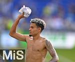 20.09.2025, Fussball Bundesliga 2025/2026, 4.Spieltag, TSG 1899 Hoffenheim - FC Bayern Mnchen, in der PreZero-Arena (Sinsheim). Luis Diaz (FC Bayern Mnchen) mit Lwen Tatoos


