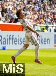 20.09.2025, Fussball Bundesliga 2025/2026, 4.Spieltag, TSG 1899 Hoffenheim - FC Bayern Mnchen, in der PreZero-Arena (Sinsheim). Lennart Karl (FC Bayern Mnchen) Kopfball.