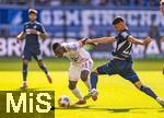 20.09.2025, Fussball Bundesliga 2025/2026, 4.Spieltag, TSG 1899 Hoffenheim - FC Bayern Mnchen, in der PreZero-Arena (Sinsheim). v.li: Nicolas Jackson (FC Bayern Mnchen) gegen Albian Hajdari (TSG 1899 Hoffenheim) 