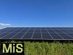 22.09.2025, Photovoltaik bei Bad Wrishofen (Bayern). Freiflchen-PV-Anlage