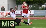 14.09.2025, Fussball Kreisliga Augsburg 2025/2026, 8.Spieltag, SV Mering II - TSV Pfersee Augsburg, re: Sascha Mlders (SV Mering) im Zweikampf 