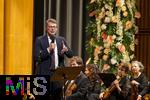 26.09.2025, Internationales Klassikfestival: Festival der Nationen 2025, im Kurhaus Bad Wrishofen (Unterallgu), Festivalerffnung im Kursaal mit Beatrice Rana, Klavier. Riccardo Minasi, Dirigent, Die Deutsche Kammerphilharmonie Bremen, Staatsminister fr Wissenschaft und Kunst Markus Blume hlt die Erffnungsrede.