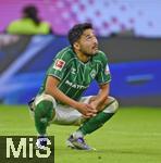 26.09.2025, Fussball Bundesliga 2025/2026, 5.Spieltag, FC Bayern Mnchen - SV Werder Bremen, in der Allianz-Arena Mnchen, Min-jae Kim (Bayern Mnchen, Minjae Kim) ist enttuscht.