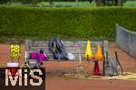 30.09.2025, Nassenbeuren bei Mindelheim, Tennistraining mit Nachwuchs von Trainerin Isabel Drr beim TSC Nassenbeuren. 