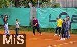 30.09.2025, Nassenbeuren bei Mindelheim, Tennistraining mit Nachwuchs von Trainerin Isabel Drr beim TSC Nassenbeuren. 