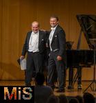 30.09.2025, Internationales Klassikfestival: Festival der Nationen 2025, im Kurhaus Bad Wrishofen (Unterallgu), Sonderkonzert mit Startenor Jonas Kaufmann (re). Liederabend mit seinem Klavierpartner Helmut Deutsch.  