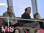 04.10.2025, Fussball 1. Bundesliga 2025/2026, 6.Spieltag, FC Augsburg - VfL Wolfsburg, in der WWK-Arena Augsburg. Geschftsfhrer Michael Strll und Prsident Markus Krapf (beide, FC Augsburg) 
 

