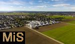 08.10.2025,  Bad Wrishofen,  Neubauprojekt in der Gartenstadt. Neue Wohnanlage auf dem Gelnde der ehemaligen Schwermer Fabrik. Luftbild.  