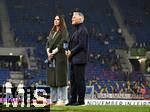 10.10.2025, Fussball WM-Qualifikation Europa 2025/26, 7.Spieltag,  Deutschland - Luxemburg, in der PreZero-Arena (Sinsheim). Moderatorin Esther Sedlaczek (Deutschland) und TV Experte Bastian Schweinsteiger (Deutschland).