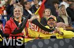10.10.2025, Fussball WM-Qualifikation Europa 2025/26, 7.Spieltag,  Deutschland - Luxemburg, in der PreZero-Arena (Sinsheim). Die deutschen Fans feiern