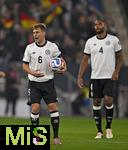 10.10.2025, Fussball WM-Qualifikation Europa 2025/26, 7.Spieltag,  Deutschland - Luxemburg, in der PreZero-Arena (Sinsheim). v.l. Joshua Kimmich (Deutschland) und Jonathan Tah (Deutschland) 