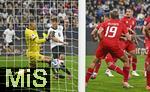 10.10.2025, Fussball WM-Qualifikation Europa 2025/26, 7.Spieltag,  Deutschland - Luxemburg, in der PreZero-Arena (Sinsheim). Joshua Kimmich (Deutschland) trifft zum 4:0 gegen Torwart Anthony Moris (Luxemburg) 
