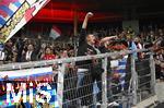10.10.2025, Fussball WM-Qualifikation Europa 2025/26, 7.Spieltag,  Deutschland - Luxemburg, in der PreZero-Arena (Sinsheim). Die Fans aus Luxenburg sind unzufrieden