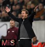 10.10.2025, Fussball WM-Qualifikation Europa 2025/26, 7.Spieltag,  Deutschland - Luxemburg, in der PreZero-Arena (Sinsheim). National-Trainer Julian Nagelsmann (Deutschland) schreit und gestikuliert.