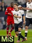 10.10.2025, Fussball WM-Qualifikation Europa 2025/26, 7.Spieltag,  Deutschland - Luxemburg, in der PreZero-Arena (Sinsheim). Torjubel, Nick Woltemade (Deutschland), Joshua Kimmich (Deutschland), 