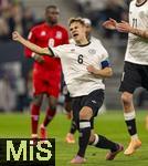 10.10.2025, Fussball WM-Qualifikation Europa 2025/26, 7.Spieltag,  Deutschland - Luxemburg, in der PreZero-Arena (Sinsheim). Torjubel, Joshua Kimmich (Deutschland) 