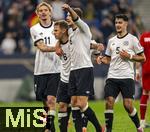 10.10.2025, Fussball WM-Qualifikation Europa 2025/26, 7.Spieltag,  Deutschland - Luxemburg, in der PreZero-Arena (Sinsheim). Torjubel, Nick Woltemade (Deutschland), Joshua Kimmich (Deutschland), Leon Goretzka (Deutschland), Aleksandar Pavlovic (Deutschland) 