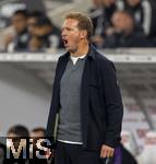 10.10.2025, Fussball WM-Qualifikation Europa 2025/26, 7.Spieltag,  Deutschland - Luxemburg, in der PreZero-Arena (Sinsheim). National-Trainer Julian Nagelsmann (Deutschland) gibt Lautstark Anweisungen.