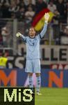 10.10.2025, Fussball WM-Qualifikation Europa 2025/26, 7.Spieltag,  Deutschland - Luxemburg, in der PreZero-Arena (Sinsheim). Torwart Oliver Baumann (Deutschland) gibt Anweisungen.