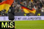 10.10.2025, Fussball WM-Qualifikation Europa 2025/26, 7.Spieltag,  Deutschland - Luxemburg, in der PreZero-Arena (Sinsheim). Nach dem Spiel, Serge Gnabry (Deutschland) nachdenklich 