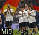 10.10.2025, Fussball WM-Qualifikation Europa 2025/26, 7.Spieltag,  Deutschland - Luxemburg, in der PreZero-Arena (Sinsheim). Nach dem Spiel,Jonathan Tah (Deutschland), Nathaniel Brown (Deutschland), Maximilian Beier (Deutschland), Florian Wirtz (Deutschland) 