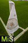 10.10.2025, Fussball WM-Qualifikation Europa 2025/26, 7.Spieltag,  Deutschland - Luxemburg, in der PreZero-Arena (Sinsheim). Eckfahnen sind mit dem Logo des DFB mit dem Bundesadler bedruckt.
