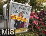 14.10.2025,  Bad Wrishofen im Unterallgu, Nach dem heutigen Start des Vorverkaufes fr die neue Tournee der Comedian Monika Gruber sind die beiden Auftritte (Es huift ja nix) in Bad Wrishofen bereits restlos ausverkauft. Auf dem Plakat prangt AUSVERKAUFT!