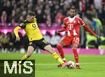 18.10.2025, Fussball Bundesliga 2025/2026, 7.Spieltag, FC Bayern Mnchen - Borussia Dortmund, in der Allianz-Arena Mnchen,  v.l. Pascal Gro (Borussia Dortmund) gegen Michael Olise (FC Bayern Mnchen) 


