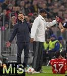 18.10.2025, Fussball Bundesliga 2025/2026, 7.Spieltag, FC Bayern Mnchen - Borussia Dortmund, in der Allianz-Arena Mnchen,  v.l. Trainer Niko Kovac (Borussia Dortmund) und Trainer Vincent Kompany (FC Bayern Mnchen) in Rage


