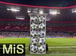 22.10.2025,  Fussball UEFA Championsleague 2025/2026: Vorrunde 3.Spieltag, FC Bayern Mnchen - Club Brgge, in der Allianz-Arena Mnchen. Die Blle in der Bllebox
  

