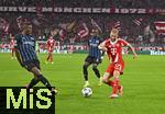 22.10.2025,  Fussball UEFA Championsleague 2025/2026: Vorrunde 3.Spieltag, FC Bayern Mnchen - Club Brgge, in der Allianz-Arena Mnchen. Konrad Laimer (FC Bayern Mnchen) legt zum 2:0 auf
  

