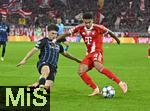 22.10.2025,  Fussball UEFA Championsleague 2025/2026: Vorrunde 3.Spieltag, FC Bayern Mnchen - Club Brgge, in der Allianz-Arena Mnchen. v.l. Kyrian Sabbe (Club Brgge) gegen Luis Diaz (FC Bayern Mnchen) 
  


