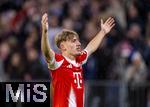 22.10.2025,  Fussball UEFA Championsleague 2025/2026: Vorrunde 3.Spieltag, FC Bayern Mnchen - Club Brgge, in der Allianz-Arena Mnchen. Lennart Karl (FC Bayern Mnchen) Torjubel 